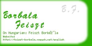 borbala feiszt business card